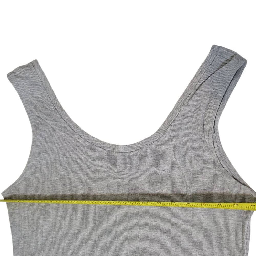 Womens Heathered Gray Tank Dress 1X Ambiance Sleeveless Casual Comfortable - Picture 7 of 13